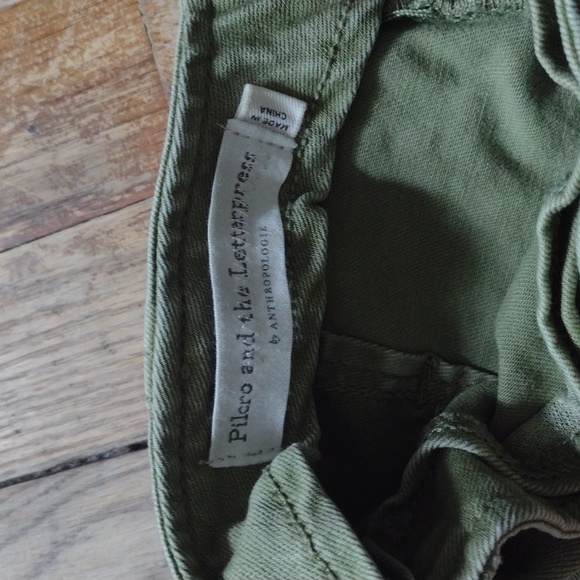 Anthropologie pilcro and the letterpress mini skirt in army green size 12 - Picture 4 of 4